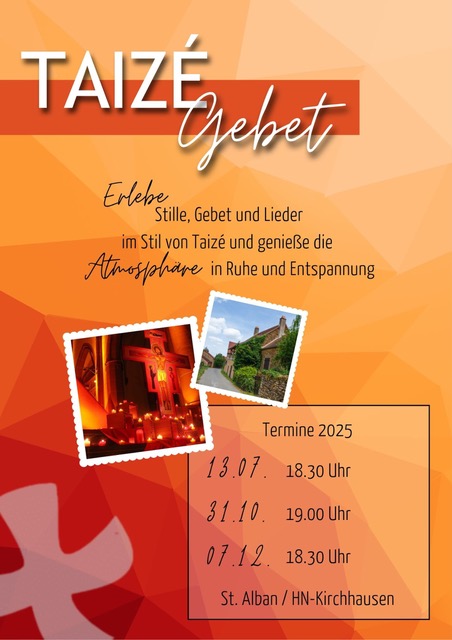 Flyer Taizé-Gebet